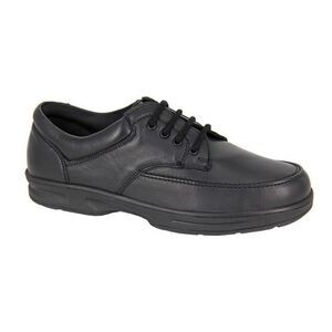 Dr Keller Mens Leather Gibson Shoes / Black